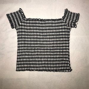 Hollister Smocked Off The Shoulder Crop Top